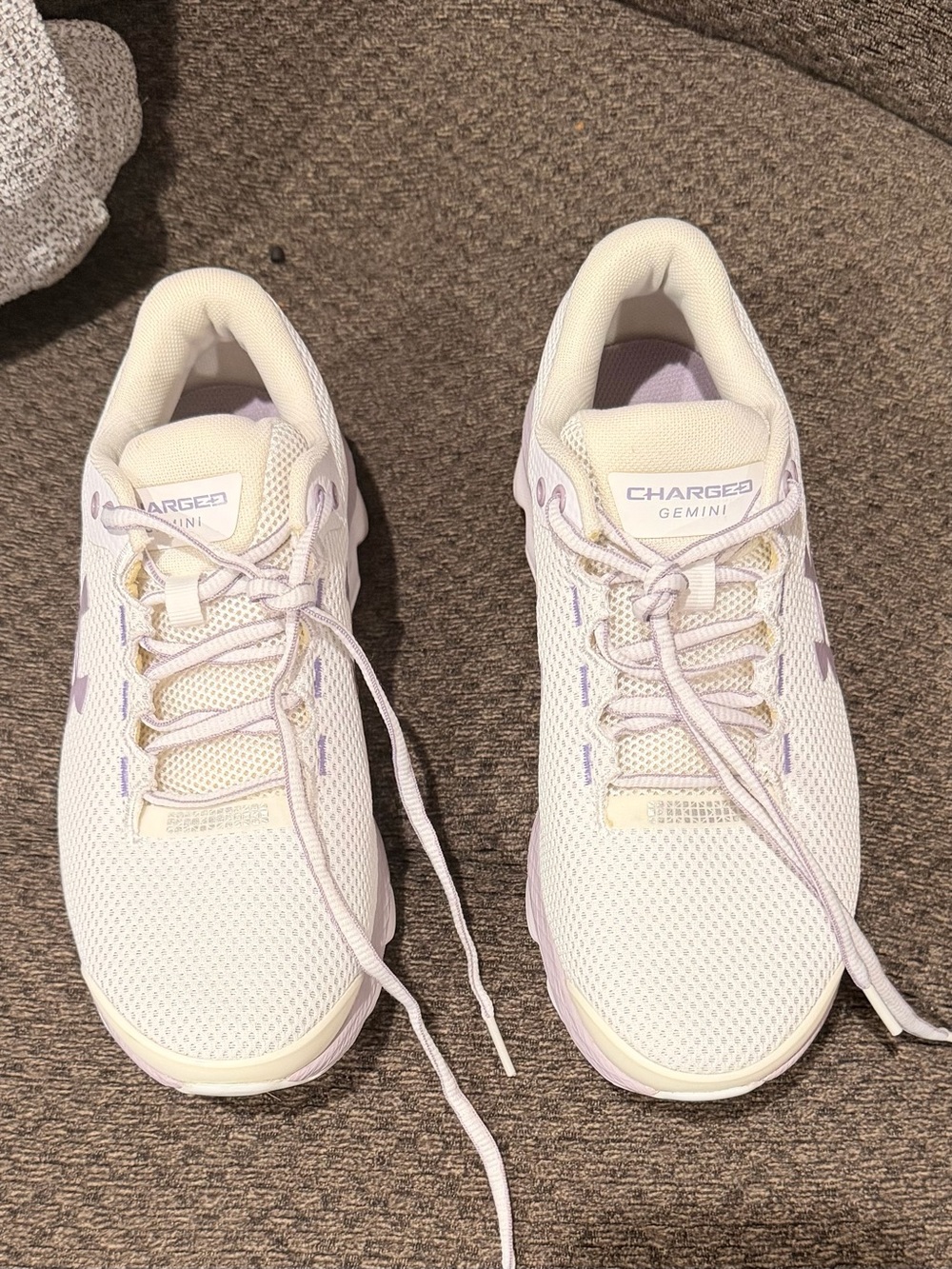 Under Armour Charged Gemini Women’s Running Shoes in Light Purple and White